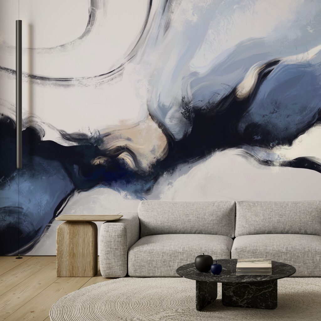 Abstract waves in soft tones