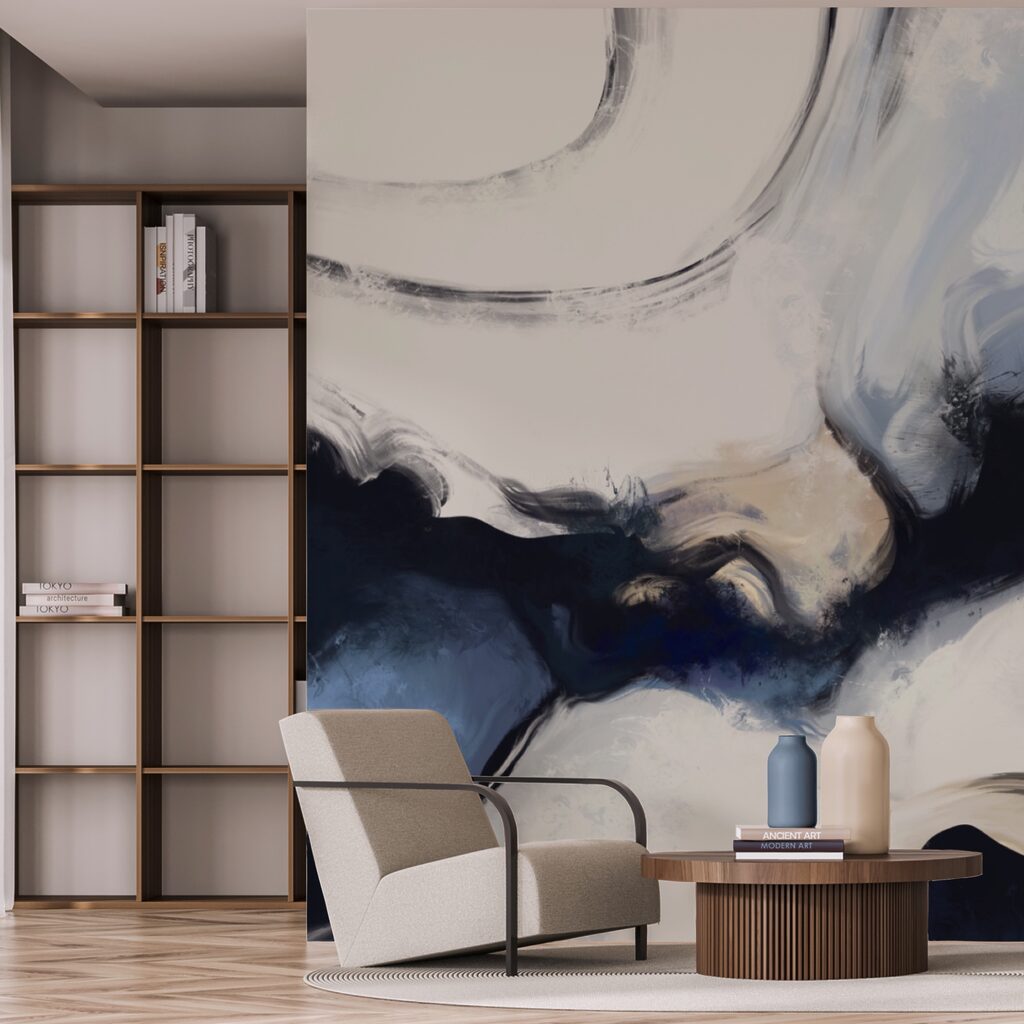 Abstract waves in soft tones