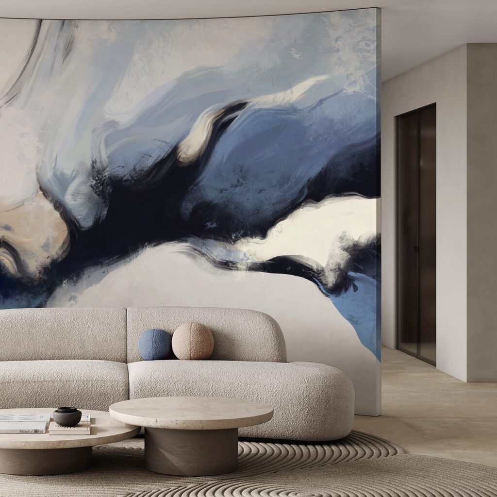 Abstract waves in soft tones