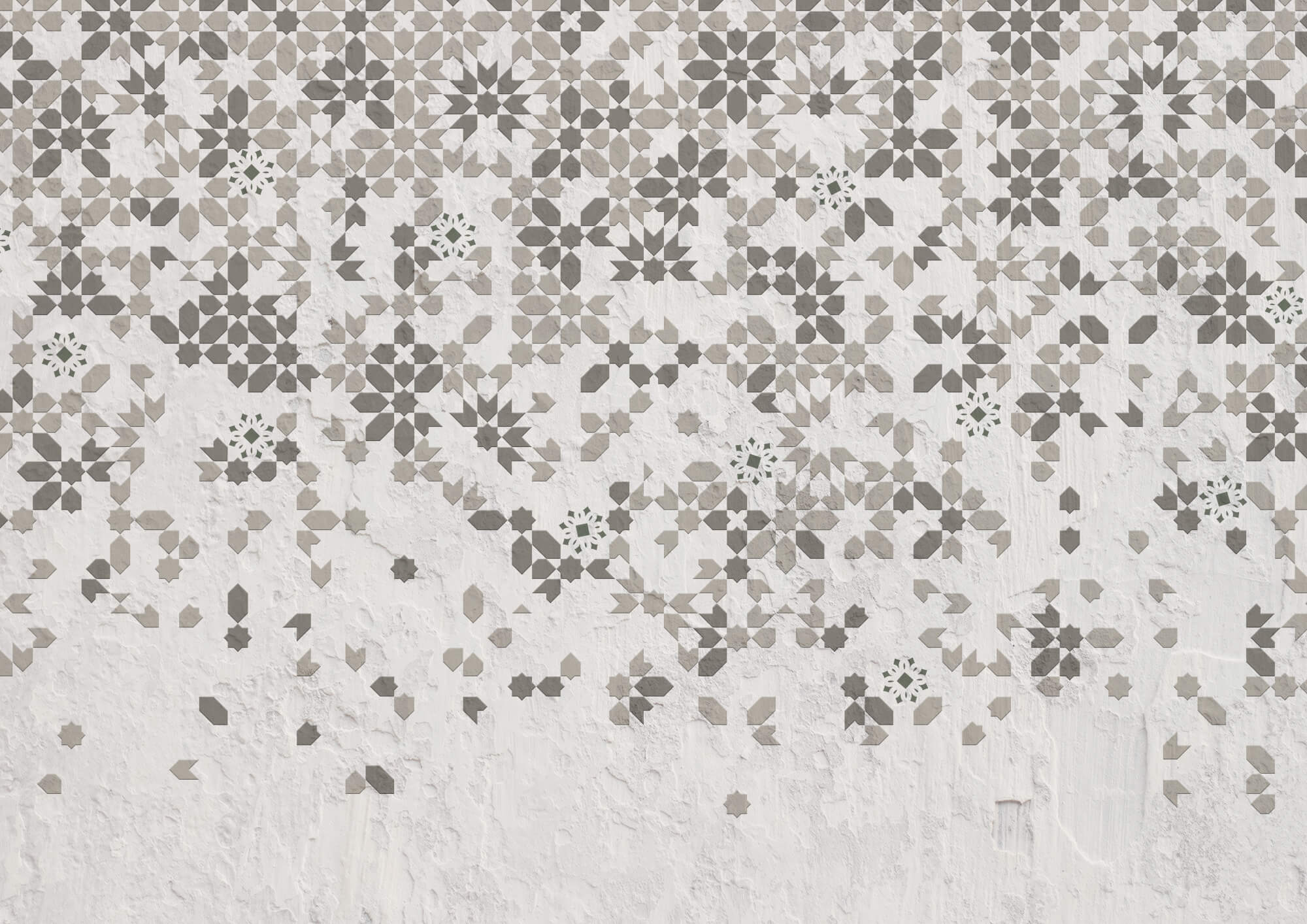 Wall with many different patterns