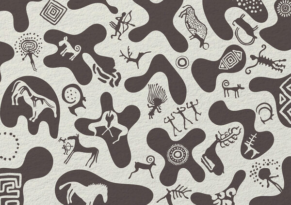 Pattern of drawings on a surface Pattern of drawings on a surface