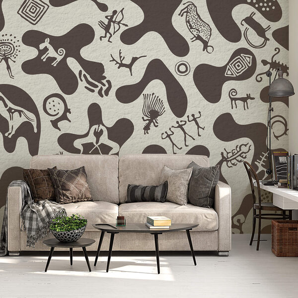 Wall murals Pattern of drawings on a surface (SKU: t00246) Wall murals Wall murals Pattern of drawings on a surface (SKU: t00246)