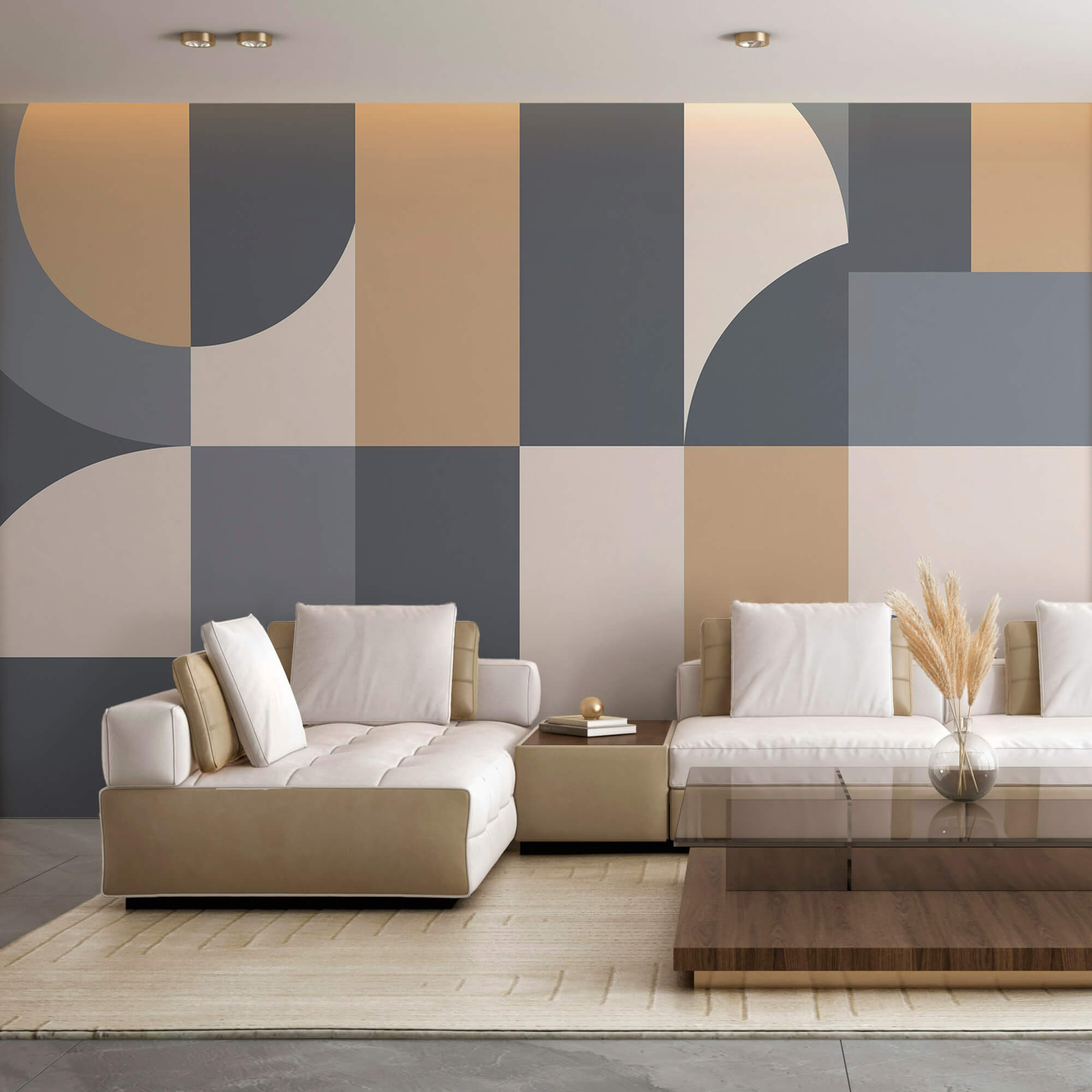 Grey and white geometric pattern
