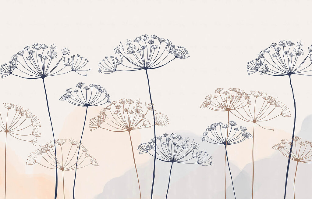 Group of flowers with a white background
