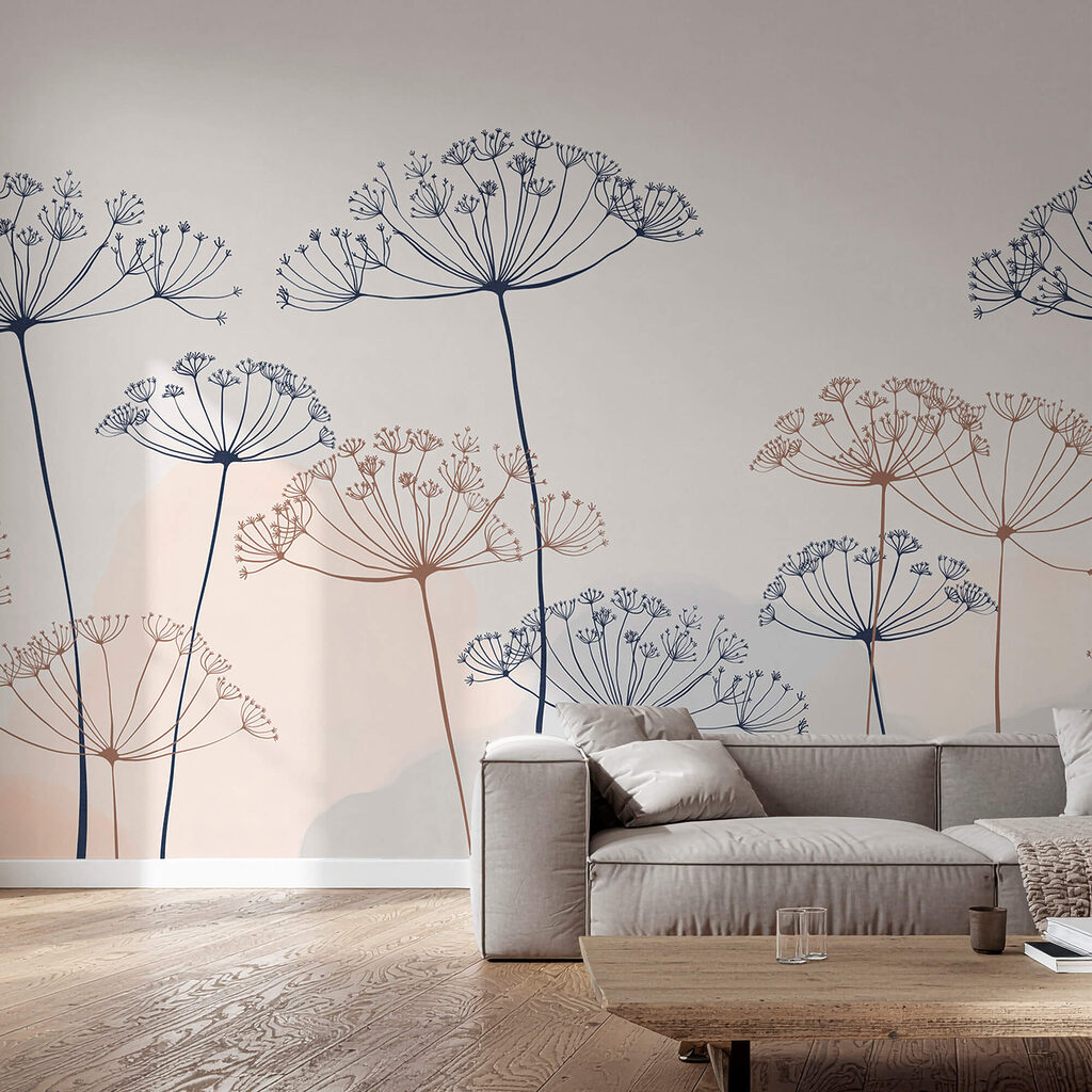 Group of flowers with a white background