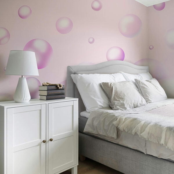 Group of pink bubbles