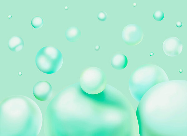 Group of bubbles floating in the air