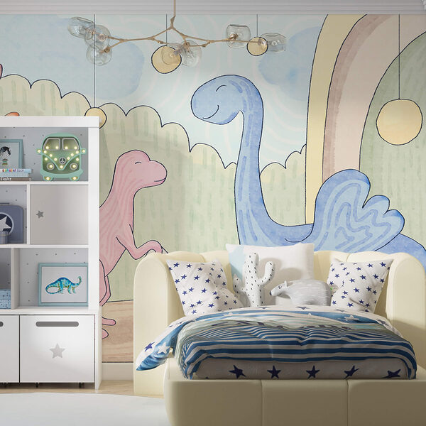 Cartoon of dinosaurs carrying a bag Cartoon of dinosaurs carrying a bag