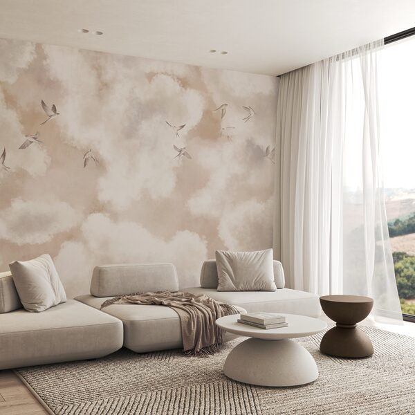 Wall murals Wall murals Group of birds flying in the sky (SKU: t00291v1)