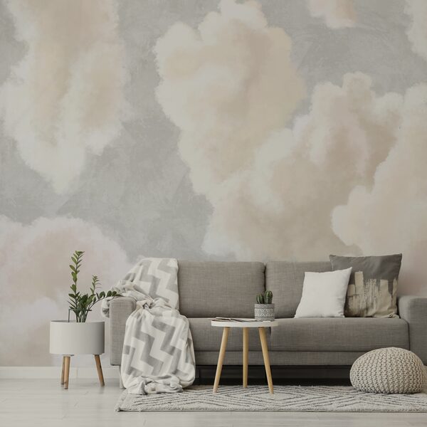 Soft clouds drifting in a serene sky Soft clouds drifting in a serene sky