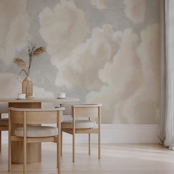 Soft clouds drifting in a serene sky Soft clouds drifting in a serene sky