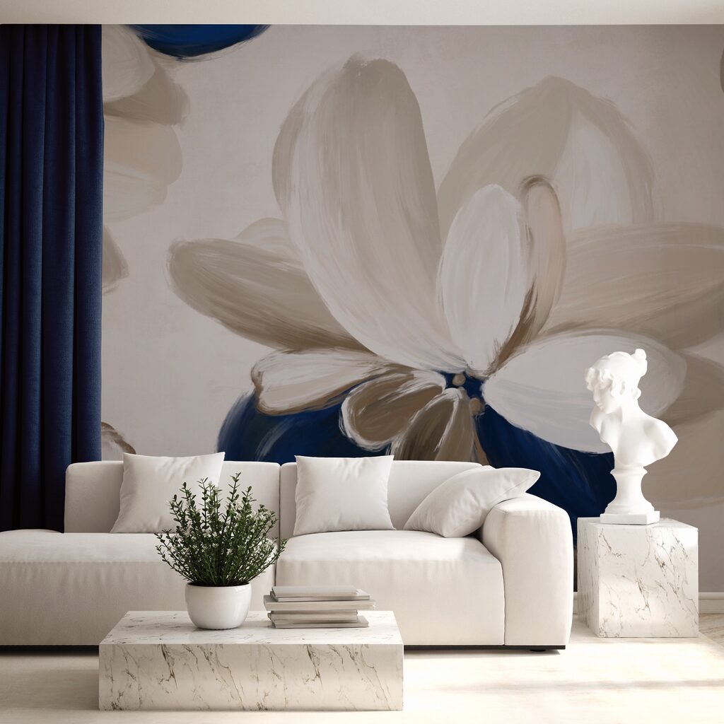 Soft petals in earthy tones