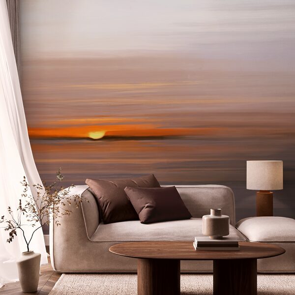 Wall murals Wall murals Sunset over water (SKU: t00302v1)