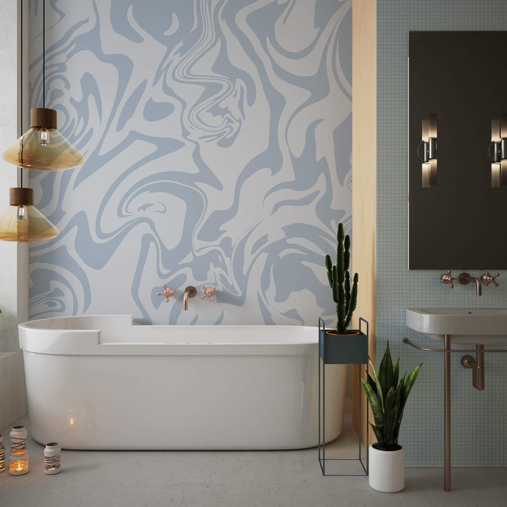 Waves of soft blue tones swirling Waves of soft blue tones swirling