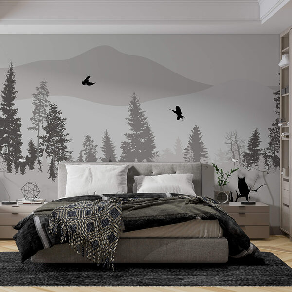 Wall murals Birds flying over a snowy mountain (SKU: t00323) Wall murals Wall murals Birds flying over a snowy mountain (SKU: t00323)