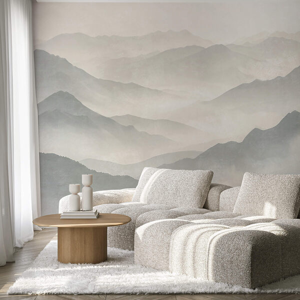 Wall murals Wall murals Foggy mountain range (SKU: t00330)