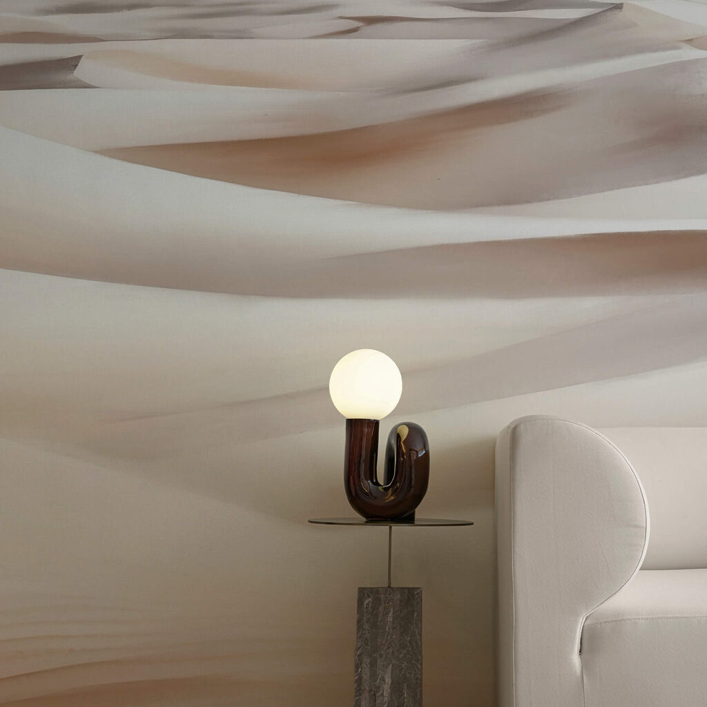 Desert landscape with mountains in the background