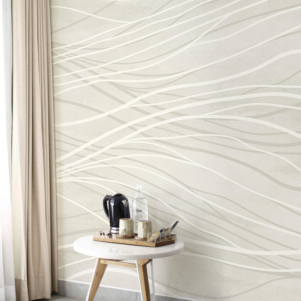 White lines on a white surface White lines on a white surface