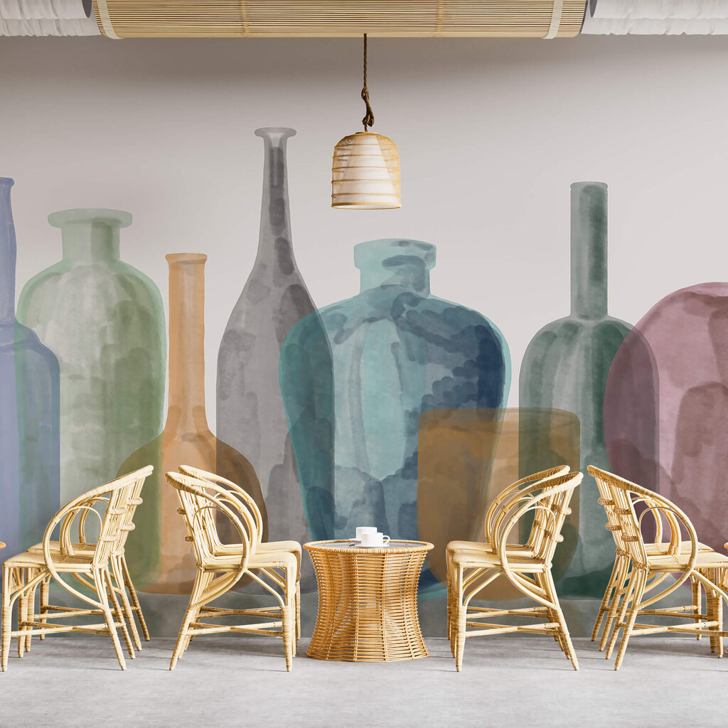 Group of glass bottles