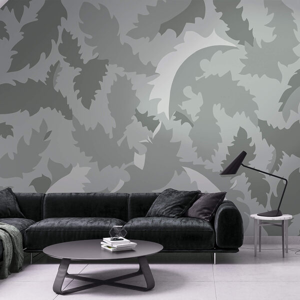 Wall murals Wall murals Grey and white pattern (SKU: t00354)
