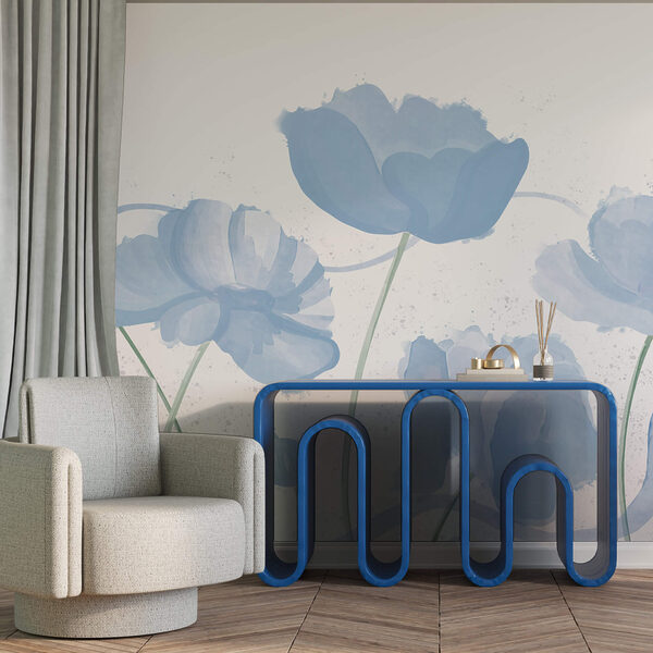 Delicate blooms in soft blue hues