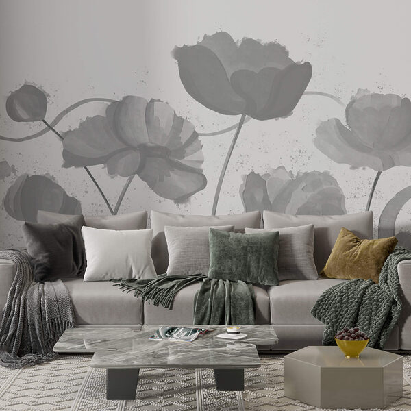 Whimsical flowers in soft hues