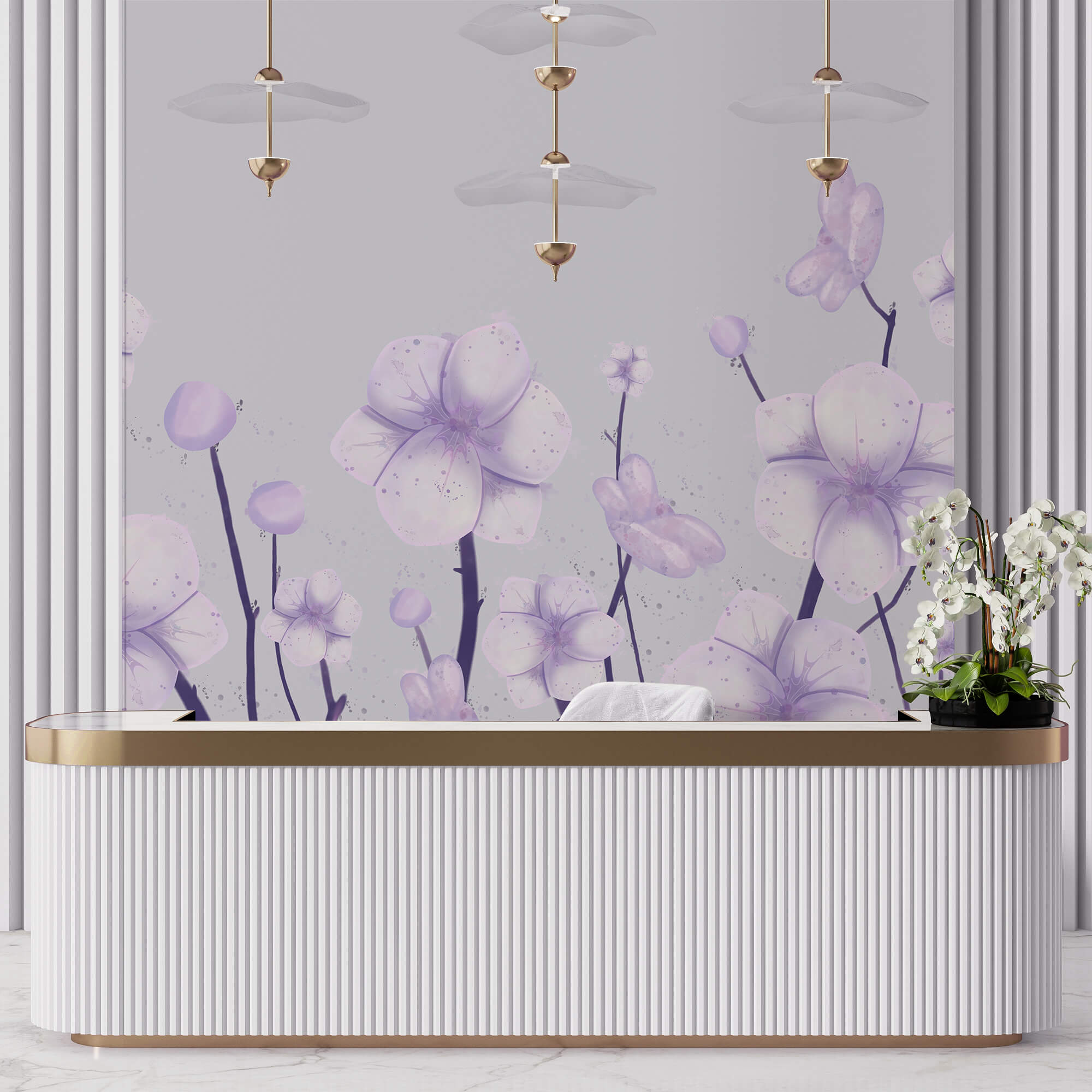 Group of flowers on a white background