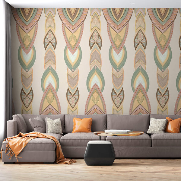 Wall murals Wall murals Pattern of colorful shapes (SKU: t00363)