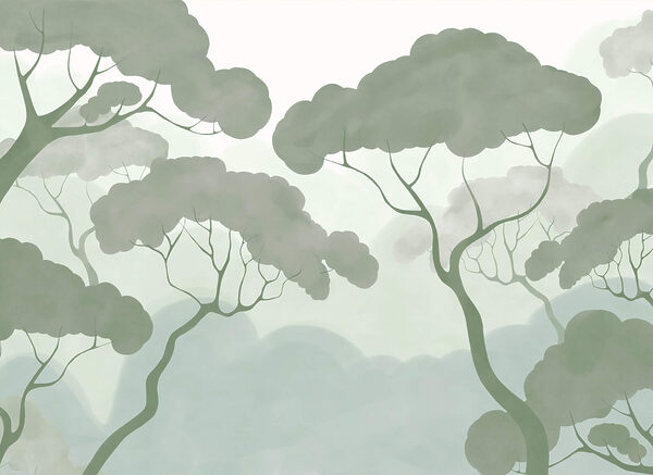 Group of trees with green leaves