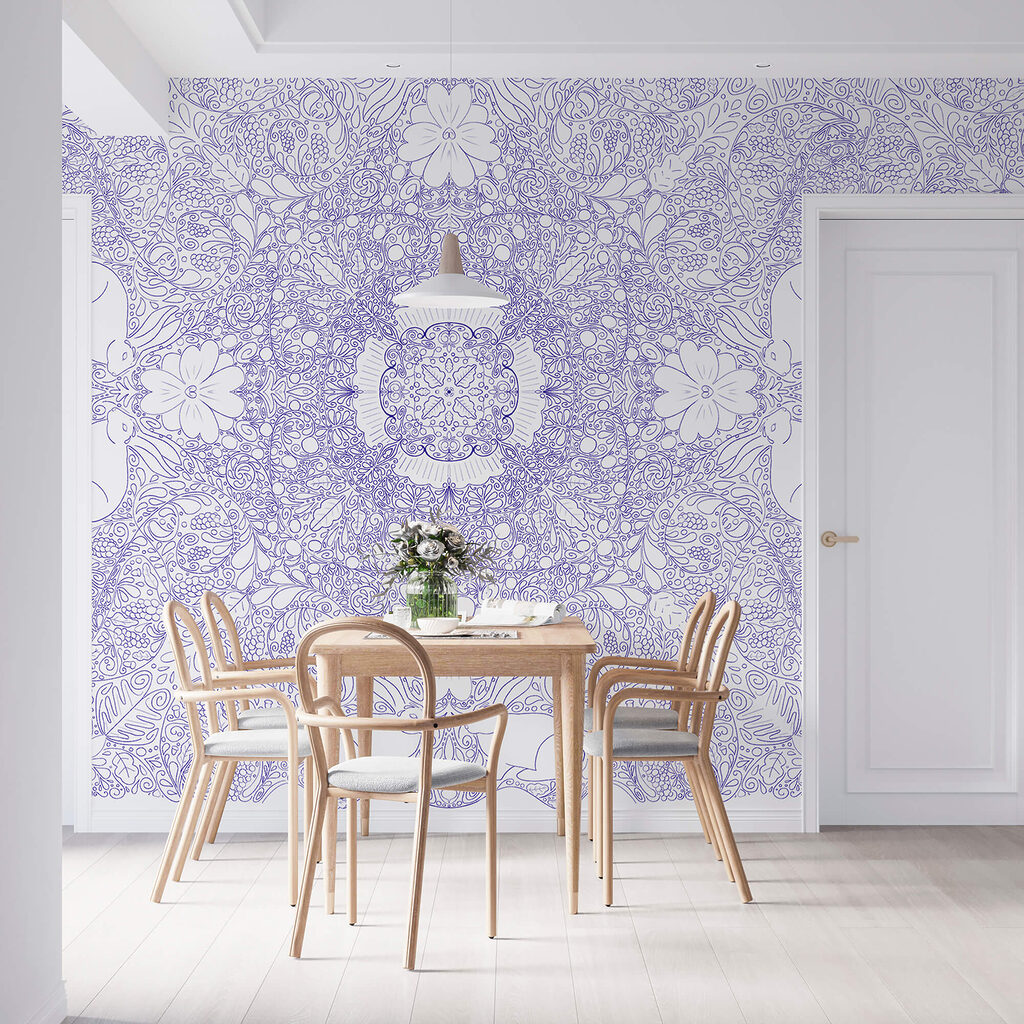 Blue and white pattern