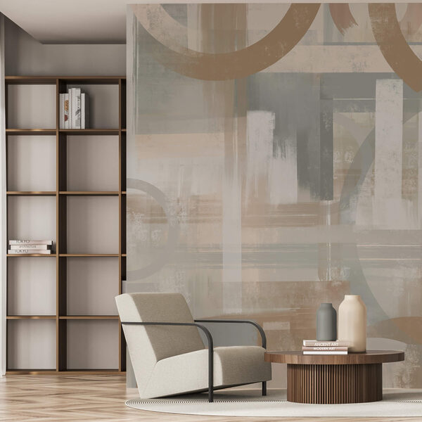 Wall murals Wall murals Painting of circles and lines (SKU: t00347)