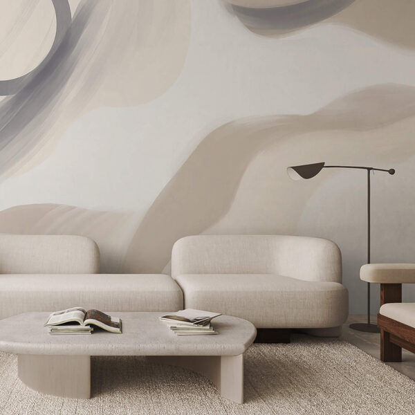 Wall murals Abstract swirls in soft tones (SKU: t00299) Wall murals Wall murals Abstract swirls in soft tones (SKU: t00299)