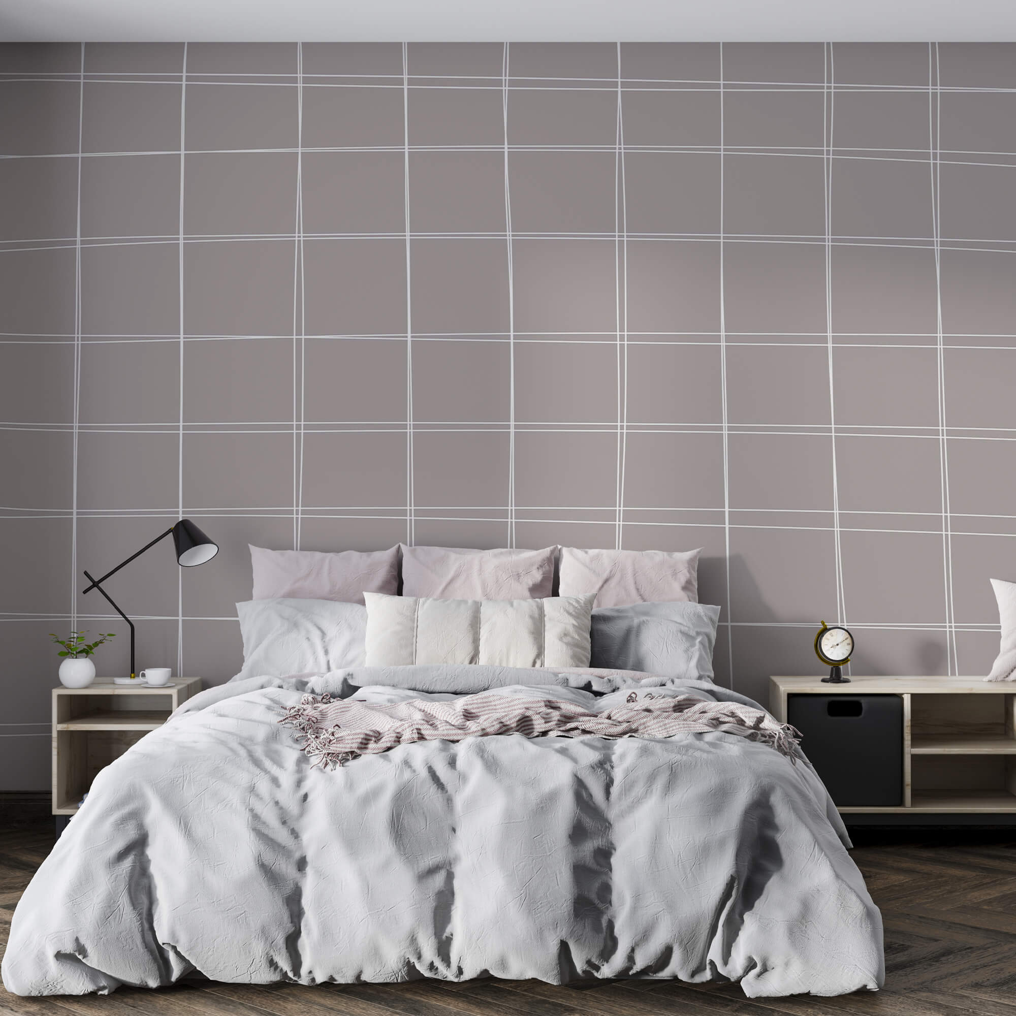 Grey and white grid