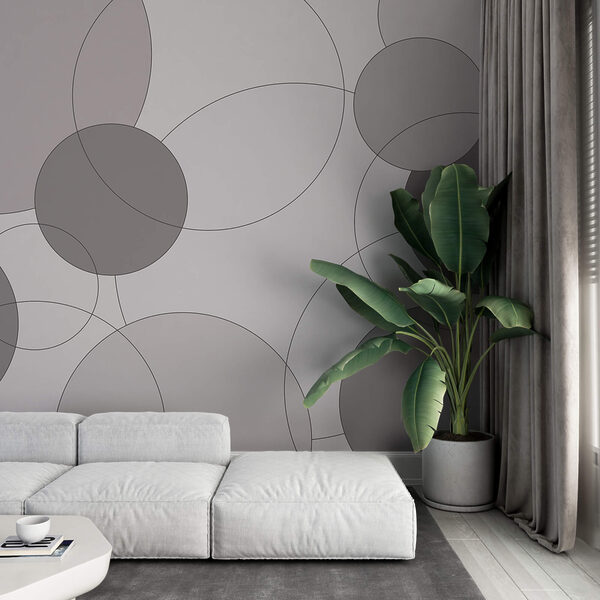 Grey and white circle pattern