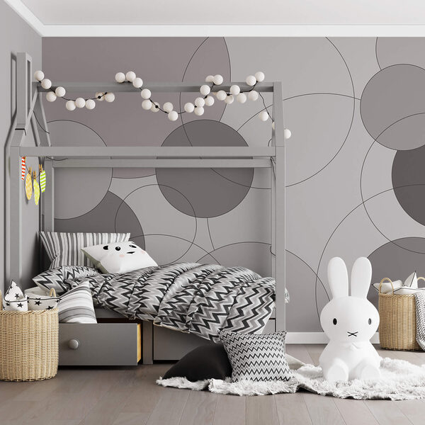 Grey and white circle pattern