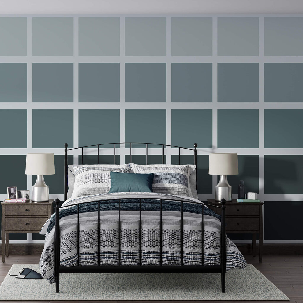 Grey squares with black squares