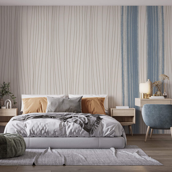 Wall murals Wall murals Elegant lines in soft colors (SKU: t00376)