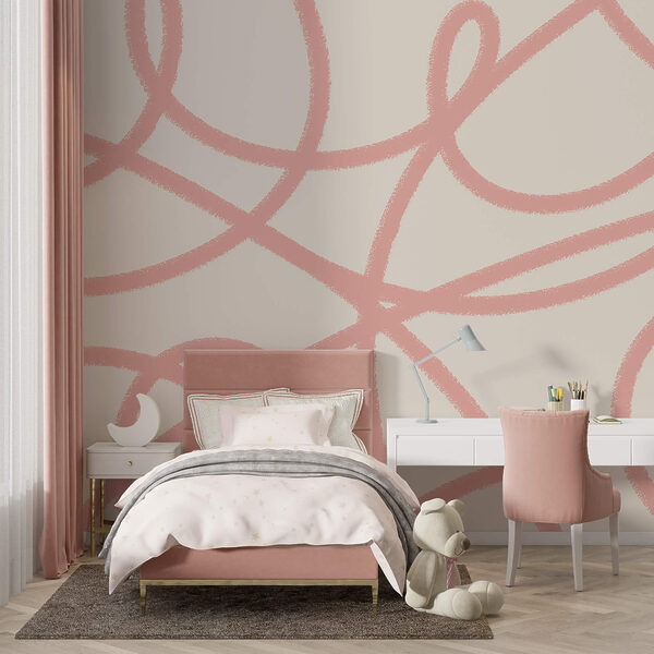Wall murals Pink lines on a white background (SKU: t00379) Wall murals Wall murals Pink lines on a white background (SKU: t00379)