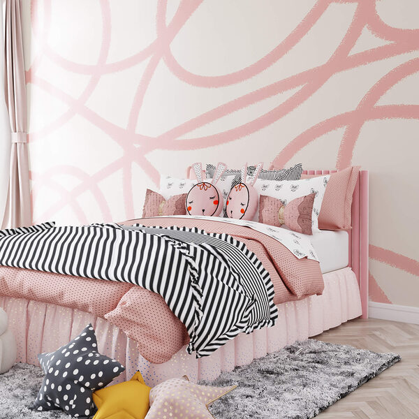 Pink lines on a white background