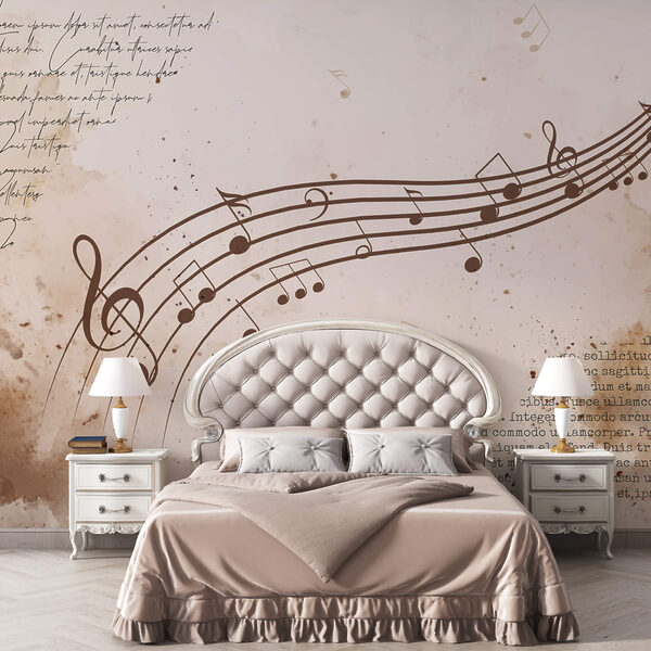 Wall murals Music notes on a sheet (SKU: t00380) Wall murals Wall murals Music notes on a sheet (SKU: t00380)
