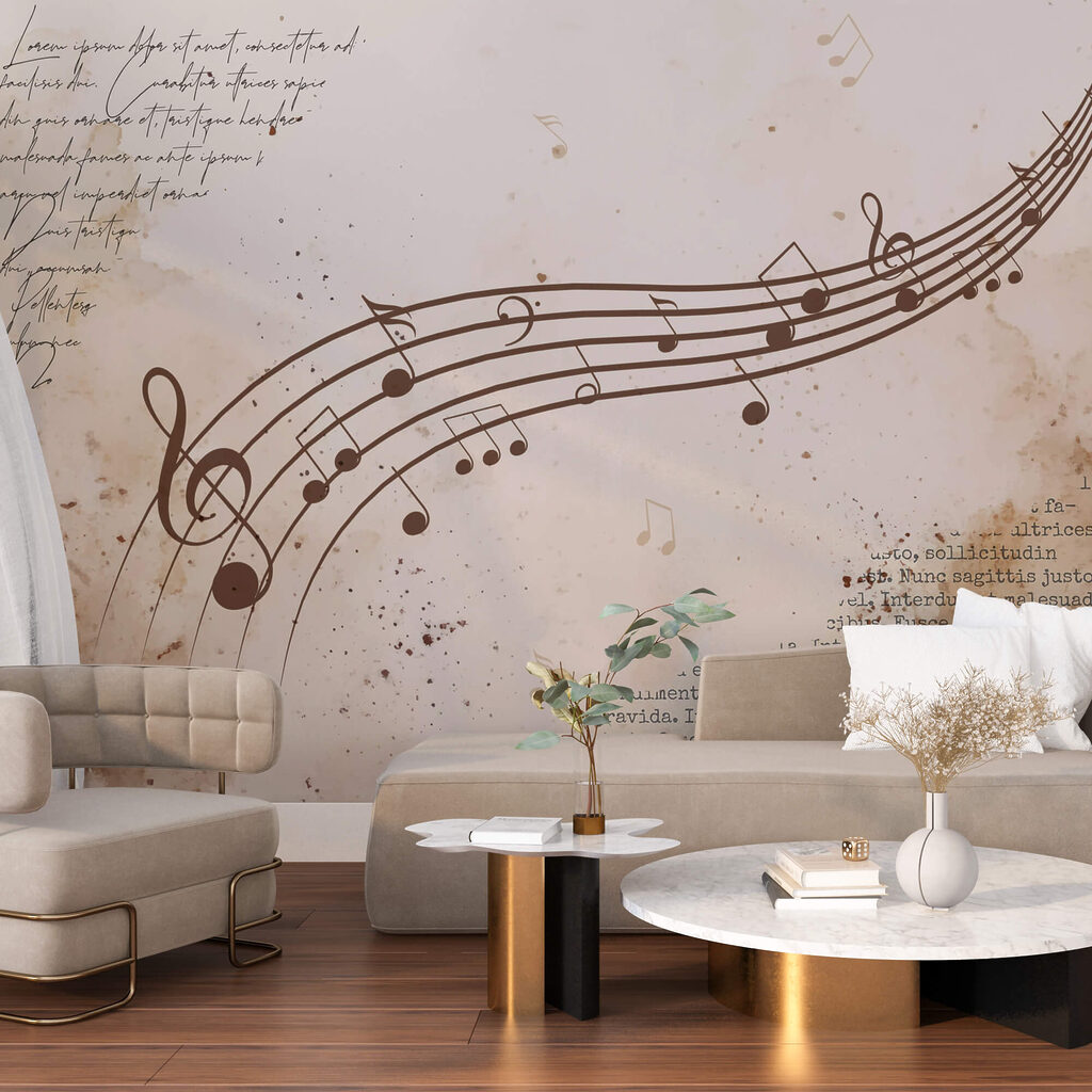 Music notes on a sheet Music notes on a sheet