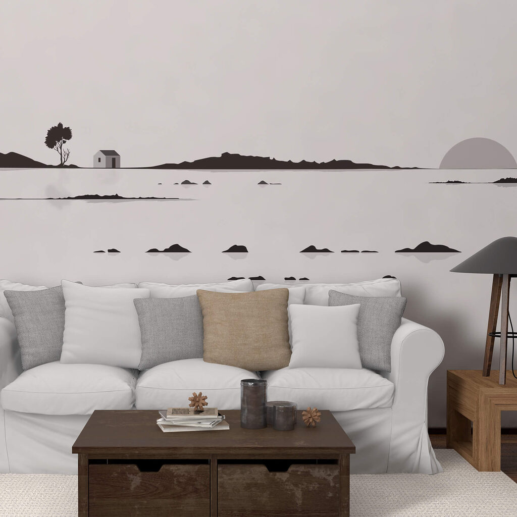 House in the middle of a lake