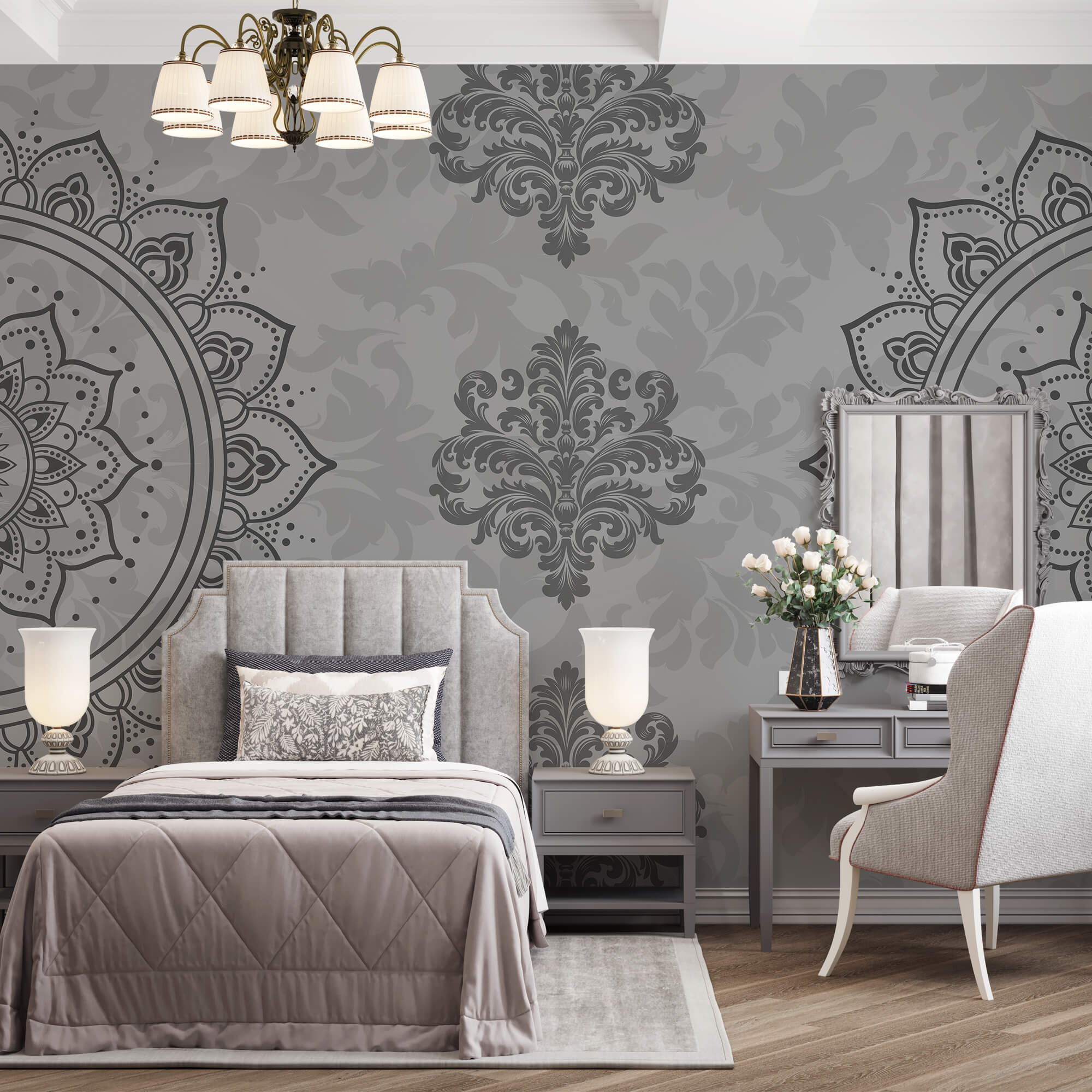 Grey and white pattern