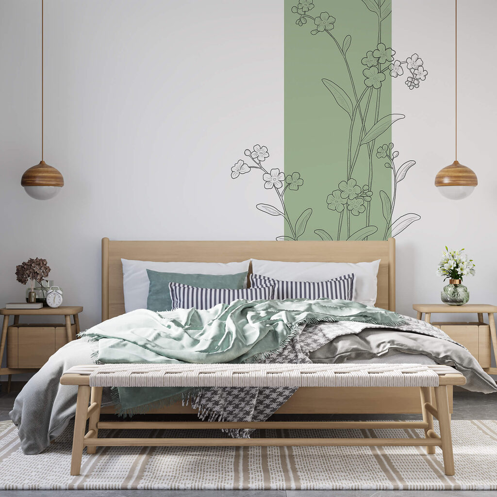 Drawing of flowers and leaves Drawing of flowers and leaves