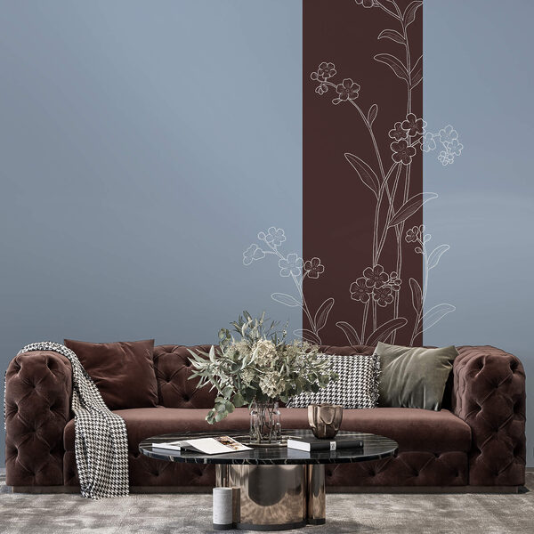 Elegant flowers on a two-tone background Elegant flowers on a two-tone background