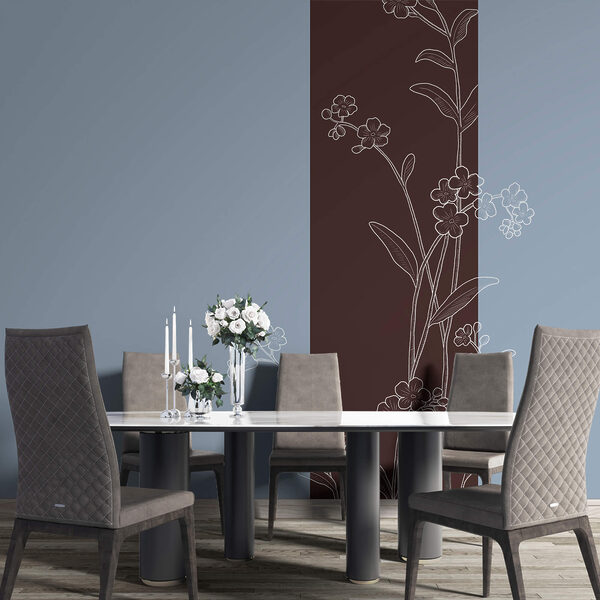 Elegant flowers on a two-tone background Elegant flowers on a two-tone background