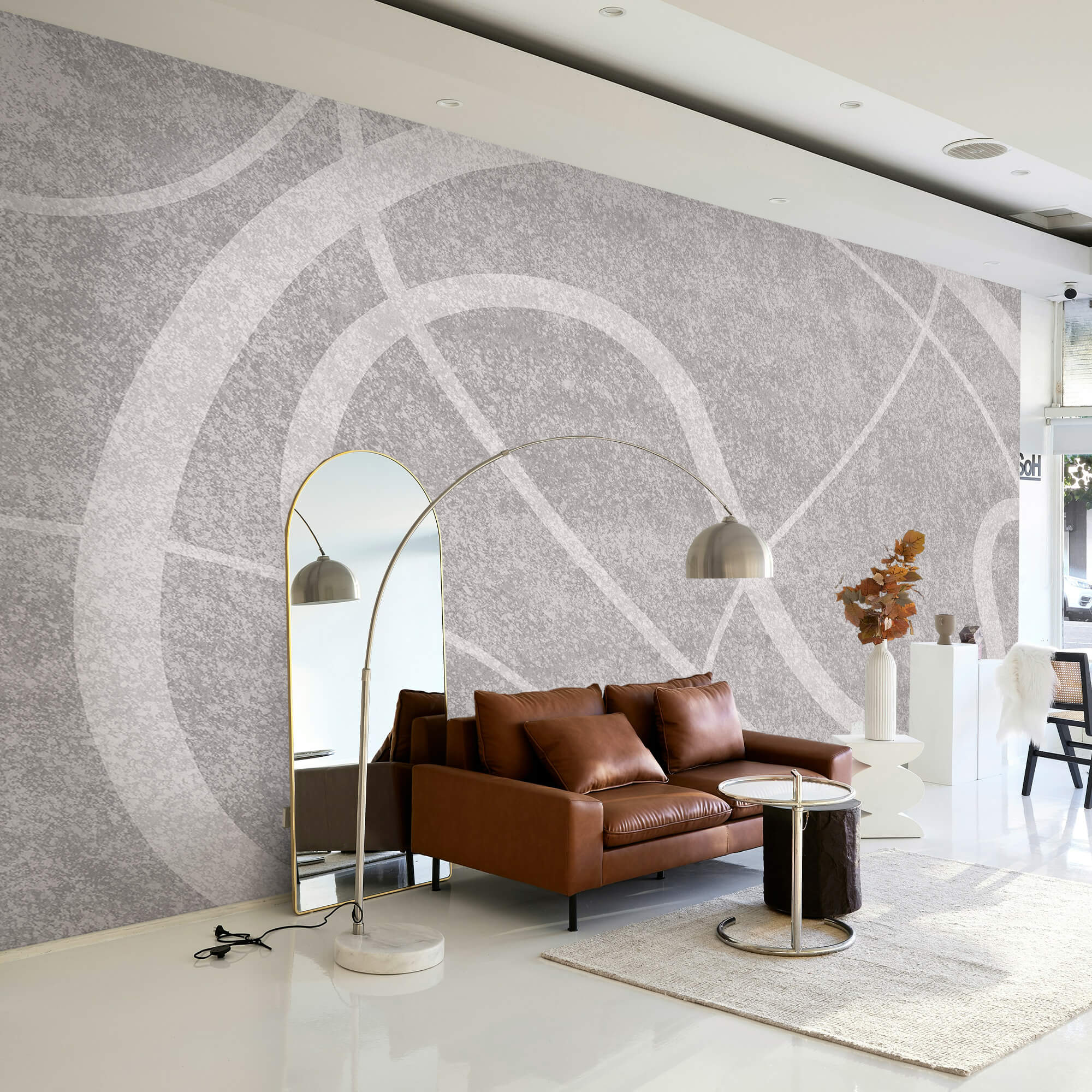 Grey and white abstract design Grey and white abstract design