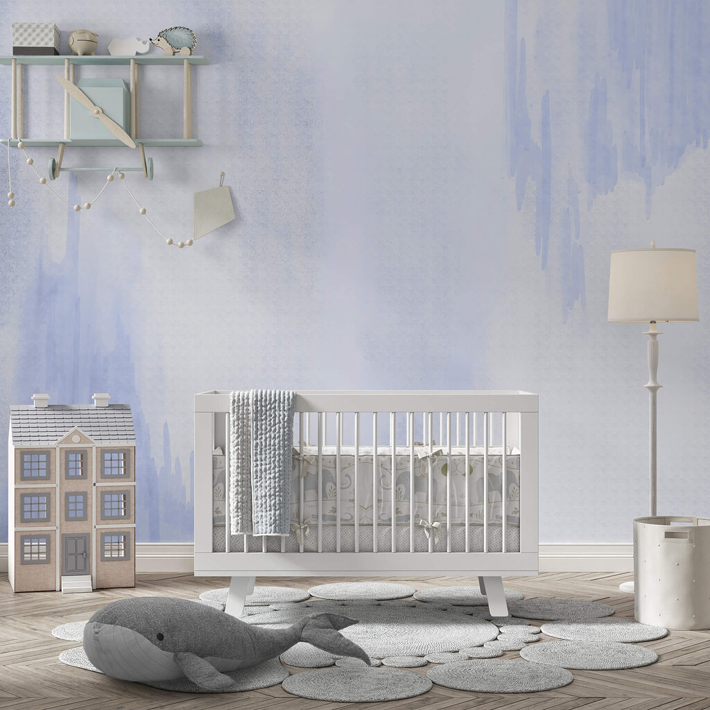 White and blue background