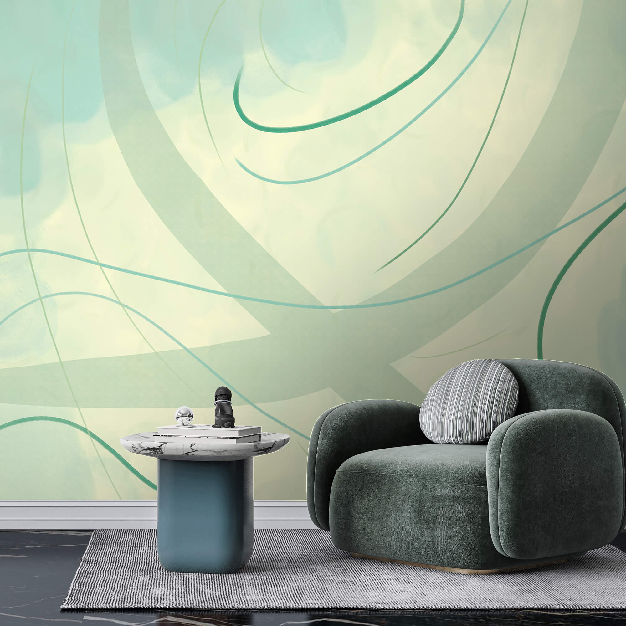 Soft swirls of color and form