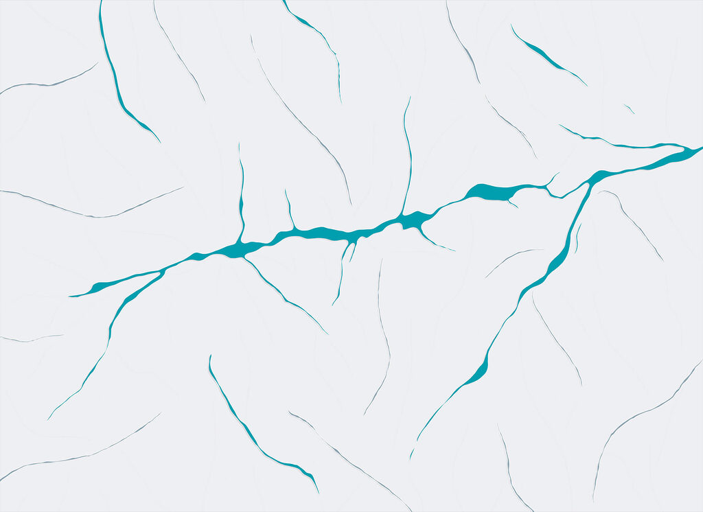 Blue lines on a white surface Blue lines on a white surface